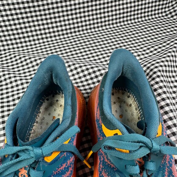 Hoka Speedgoat 5 Blue Orange Trail Running Shoe No Insoles Women's Size 6.5 B - Picture 4 of 6